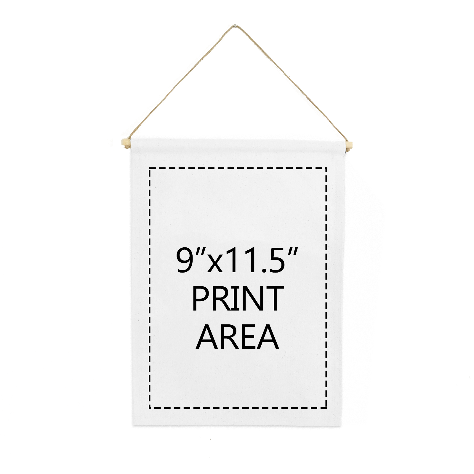 White Cotton Canvas Flag Banner-zoom-3