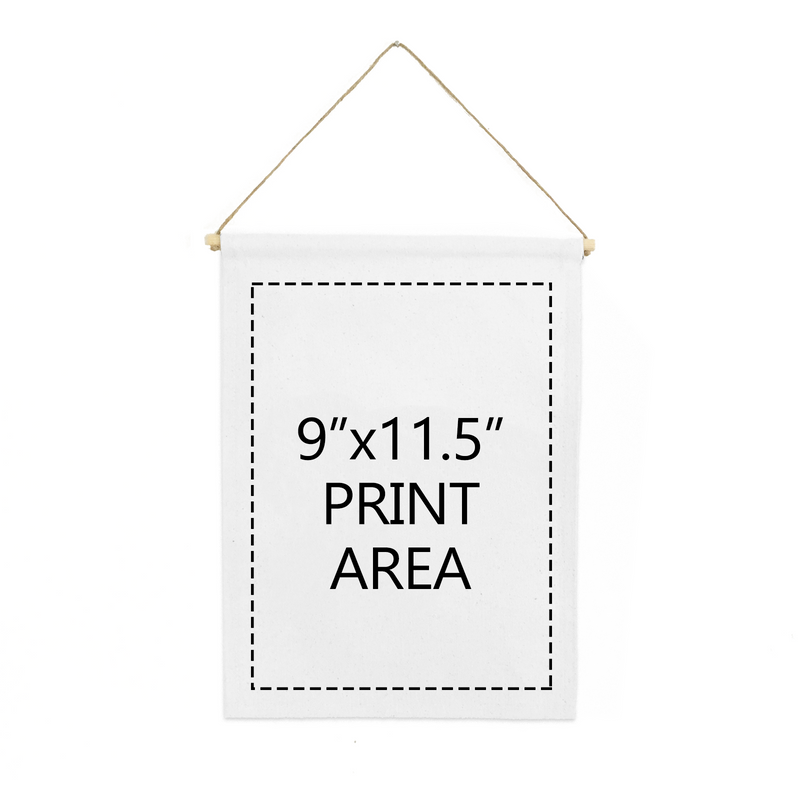 White Cotton Canvas Flag Banner-zoom-