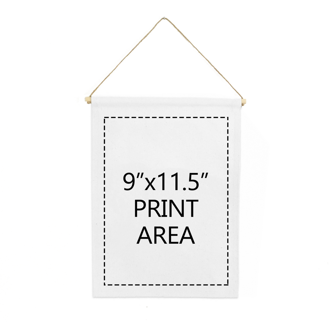 White Cotton Canvas Flag Banner