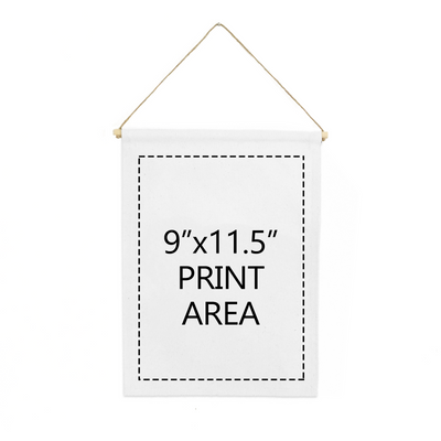 White Cotton Canvas Flag Banner