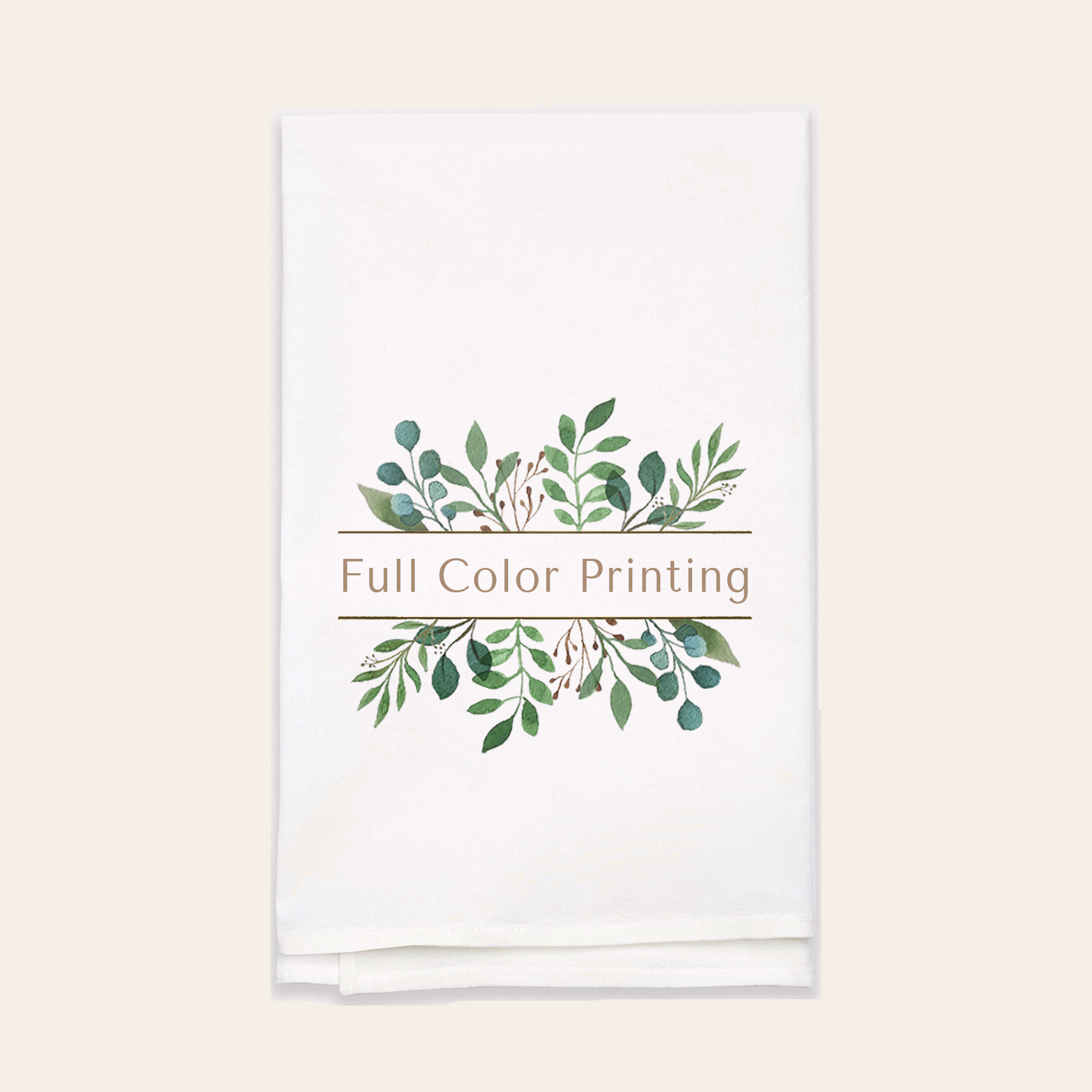 White Flour Sack Tea Towel 27"x27"